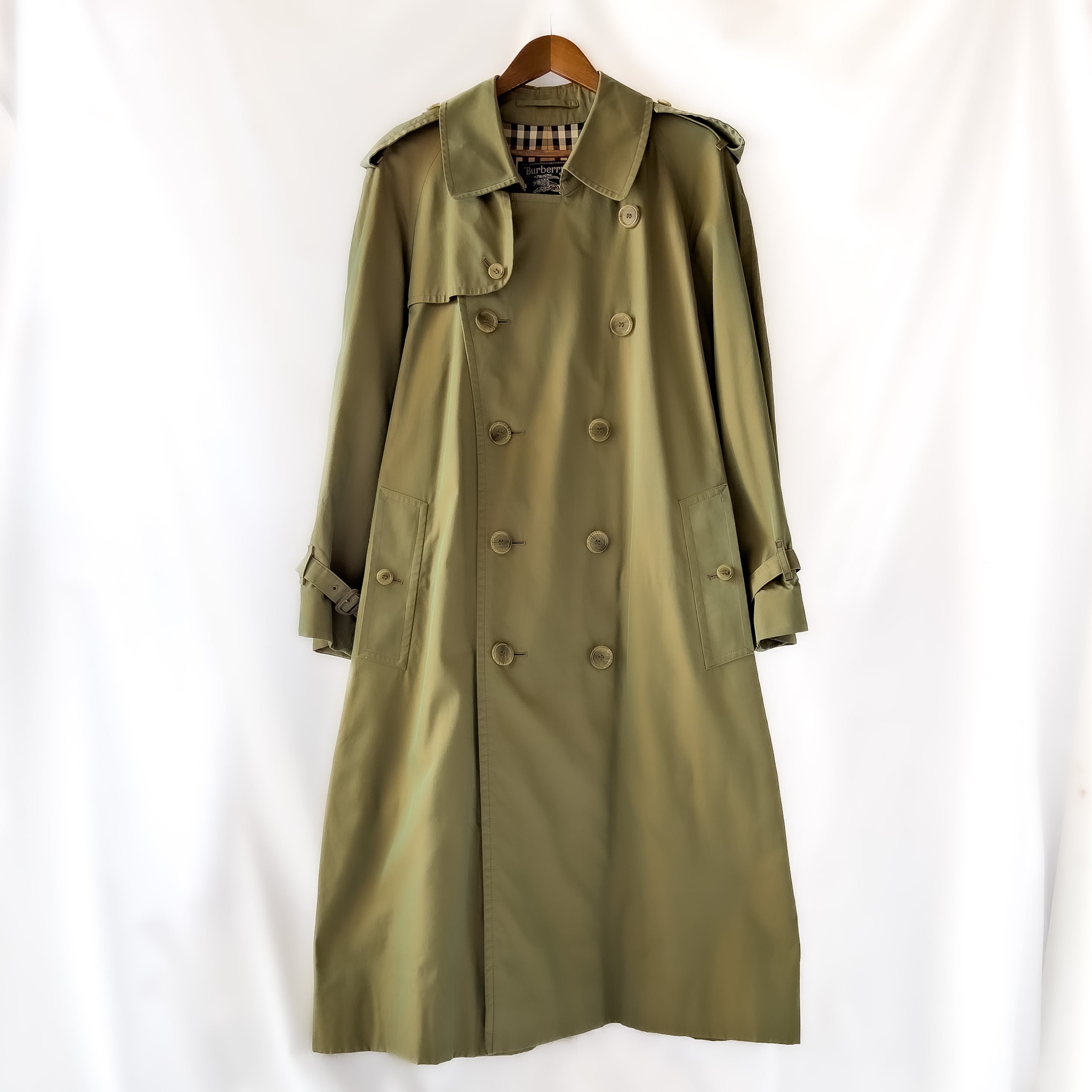 80-90s “BURBERRYS” trench coat cotton100% made in England 玉虫色 80年代 90年代  バーバリー 英国製 トレンチコート コットン100% 2枚袖 vintage ヴィンテージノバチェック