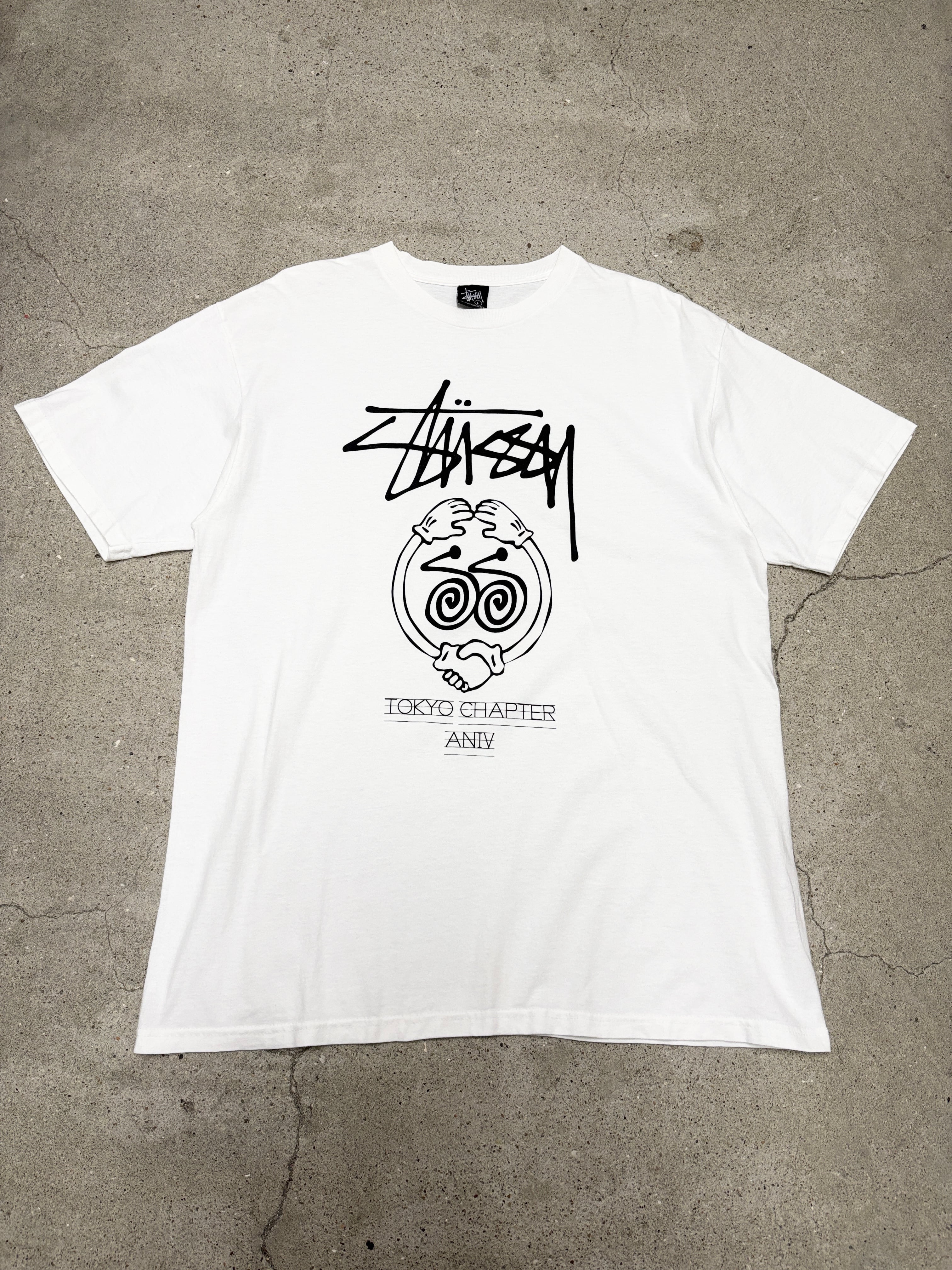 00s OLD STUSSY/TOKYO CHAPTER ANIV Tee/L/東京チャプト記念プリントT