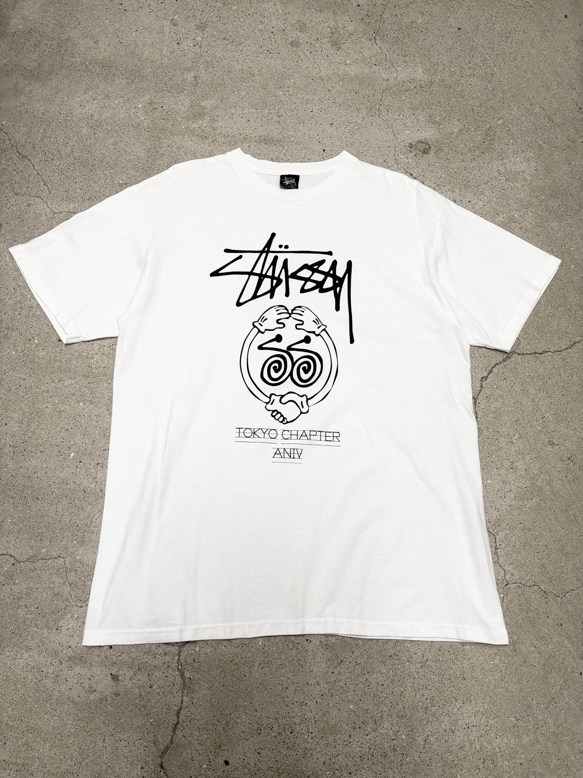 00s OLD STUSSY/TOKYO CHAPTER ANIV Tee/L/東京チャプト記念プリントT 