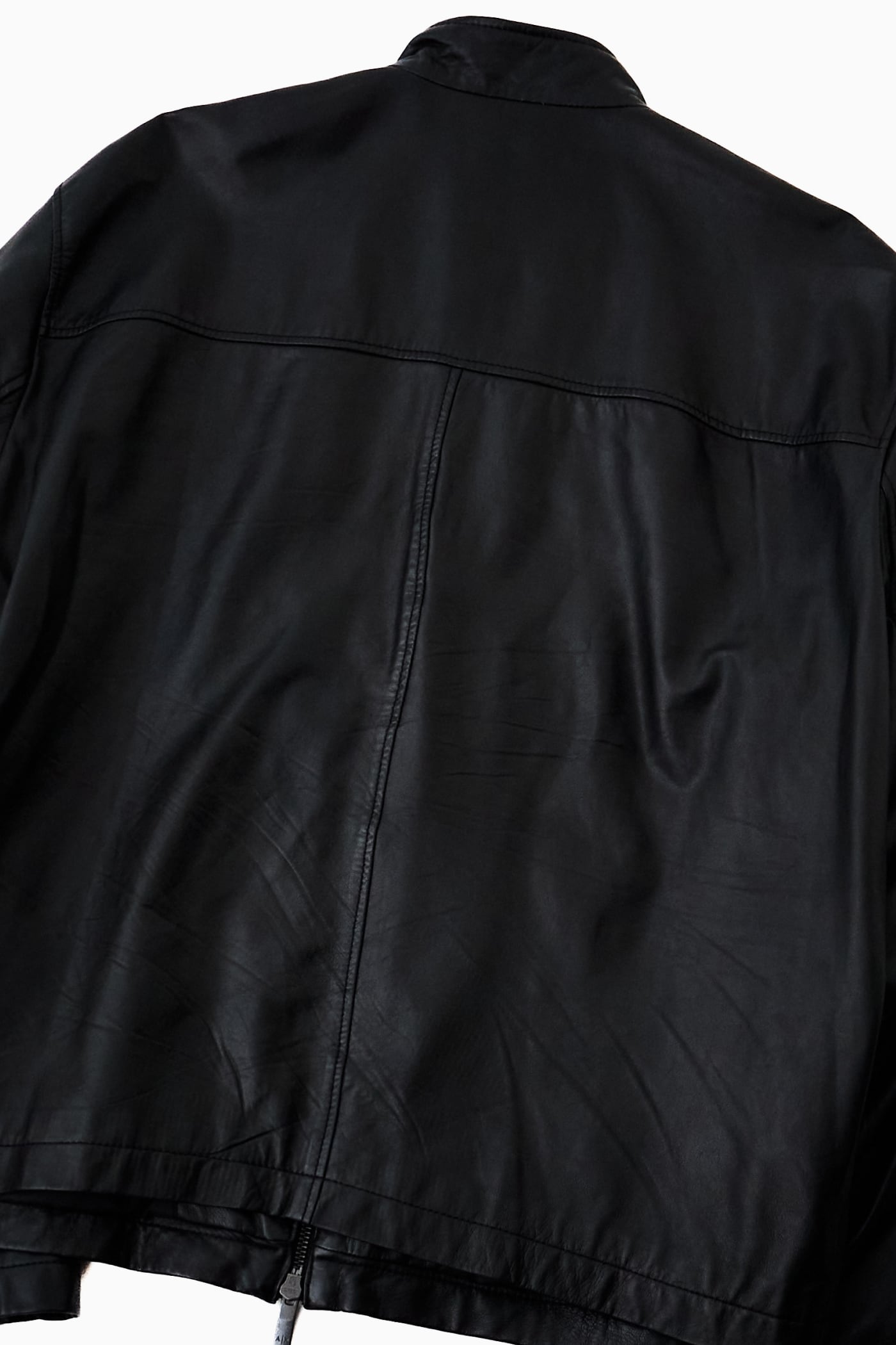 ARMANI EXCHANGE BLACK SHEEP LEATHER RACER JACKET | Reben｜デザイン