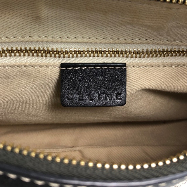 CELINE セリーヌ マカダム ショルダーバッグ ホワイト トリオンフ PVCレザー ワンショルダー vintage ヴィンテージ オールド frfffi