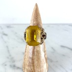 リング　ファッションリング　真鍮　イエローストーン 12acdg43-1