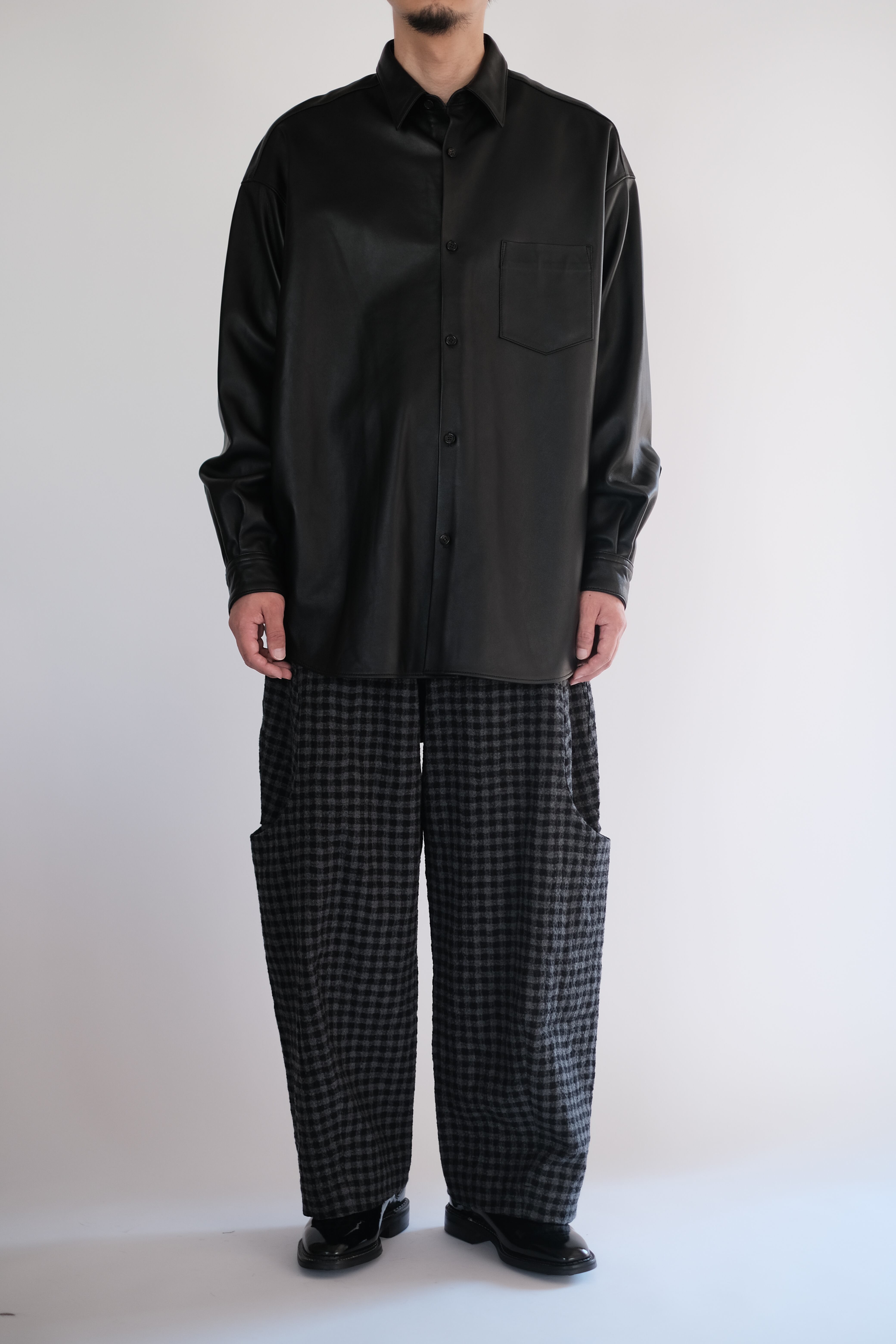 Graphpaper / Sheep Leather Oversized Shirt | LIVING