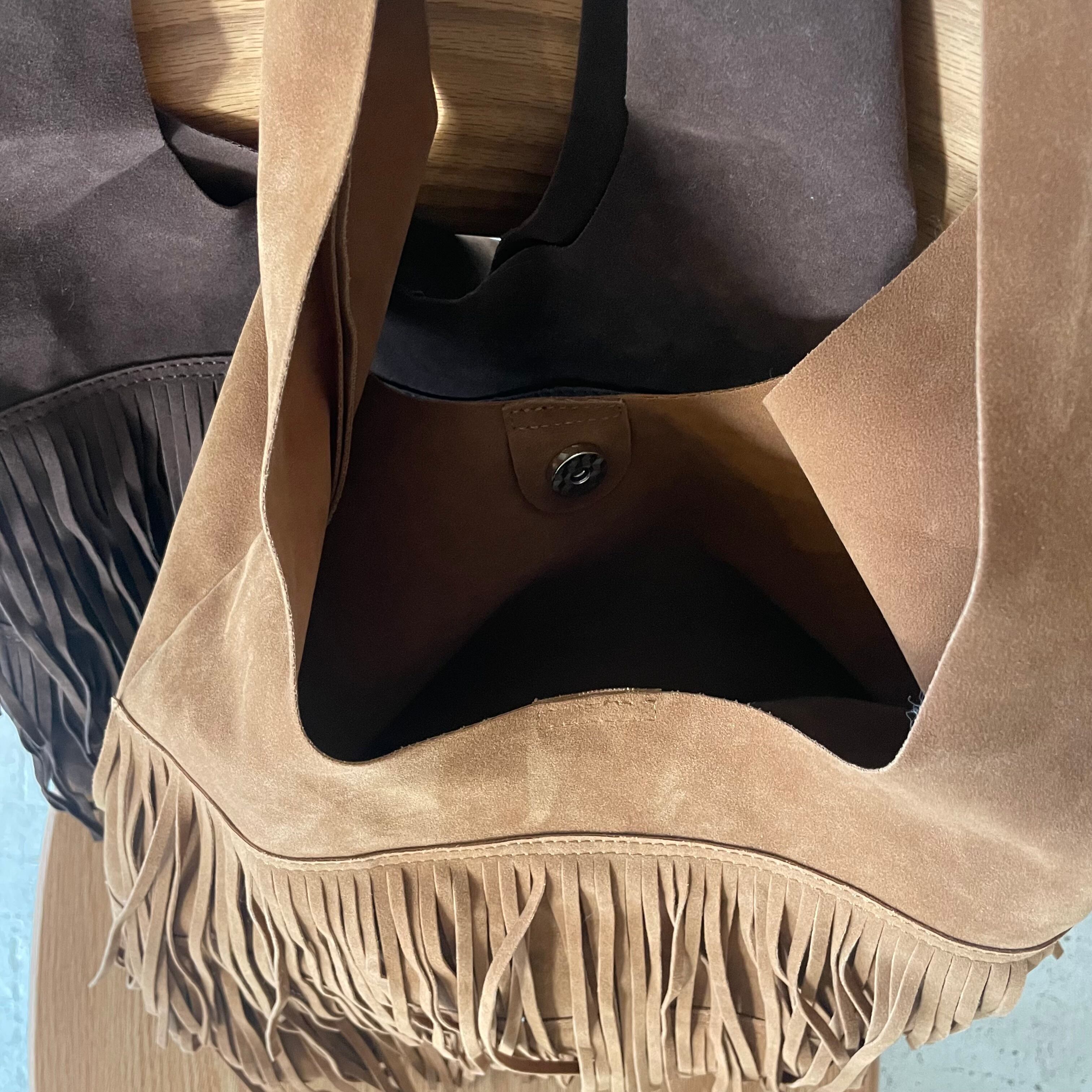 フリンジスエードトートバック【キャメル】＿ | REEED e select three