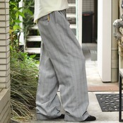 MONOLOGUE glen check wide slacks