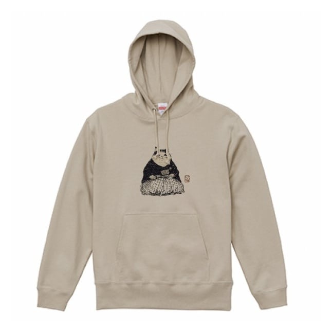 「猫殿、江戸に降臨 」プルオーバーパーカー/"Nekodono descends to Edo" pullover hoodie
