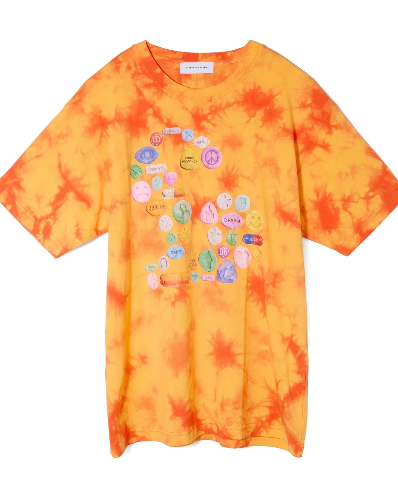 librio mendonca【TIEDYE PILL TEE -orange-】