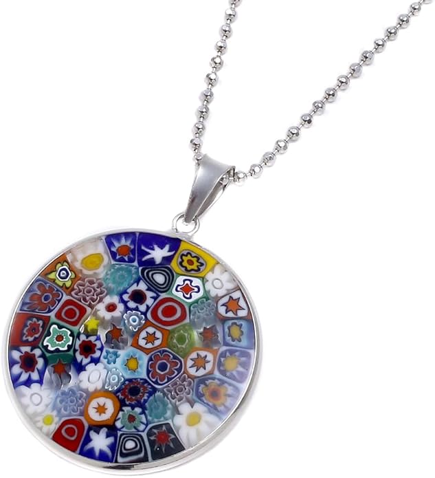 ベネチアングラス ペンダント ネックレス イタリア製 ベネチアンガラス