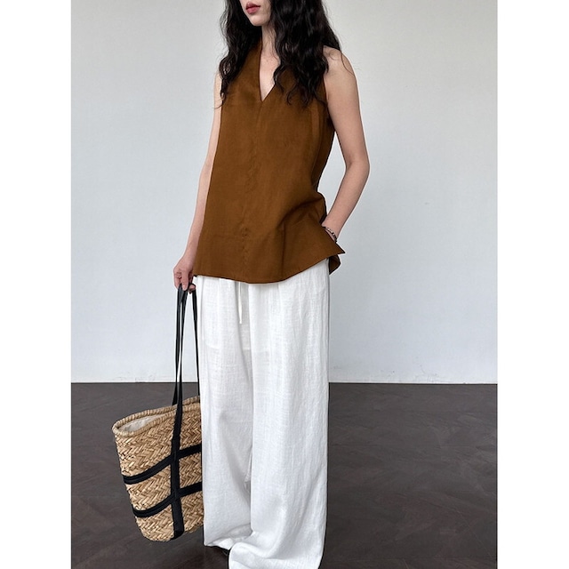 v-neck halter neck shirt 10944
