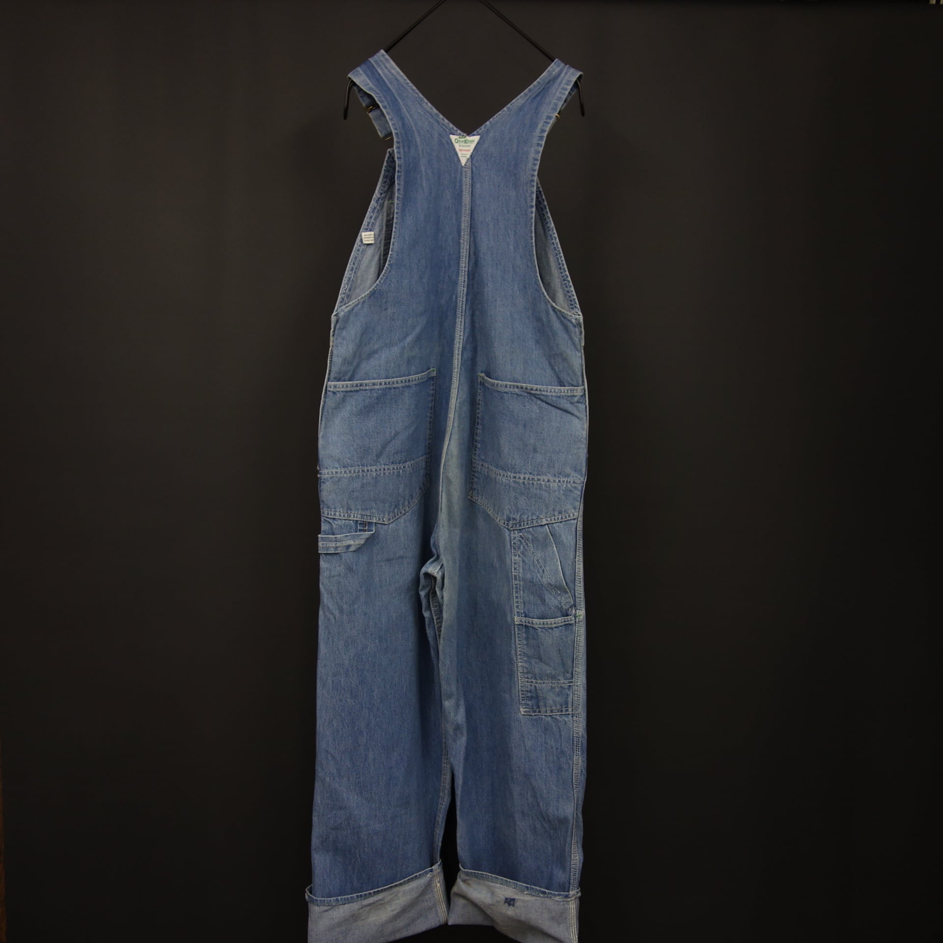 Size 90】vintage USA製 オシュコシュ コーデュロイ オーバーオール 青  