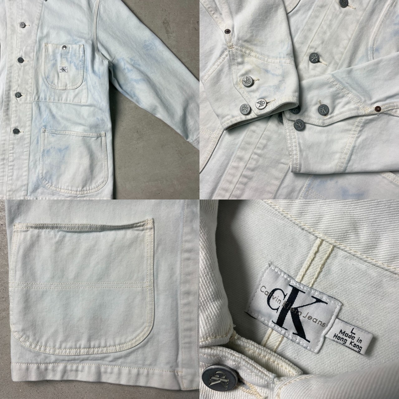 90年代 Calvin Klein JEANS CK カルバンクライン カバーオール デニム 
