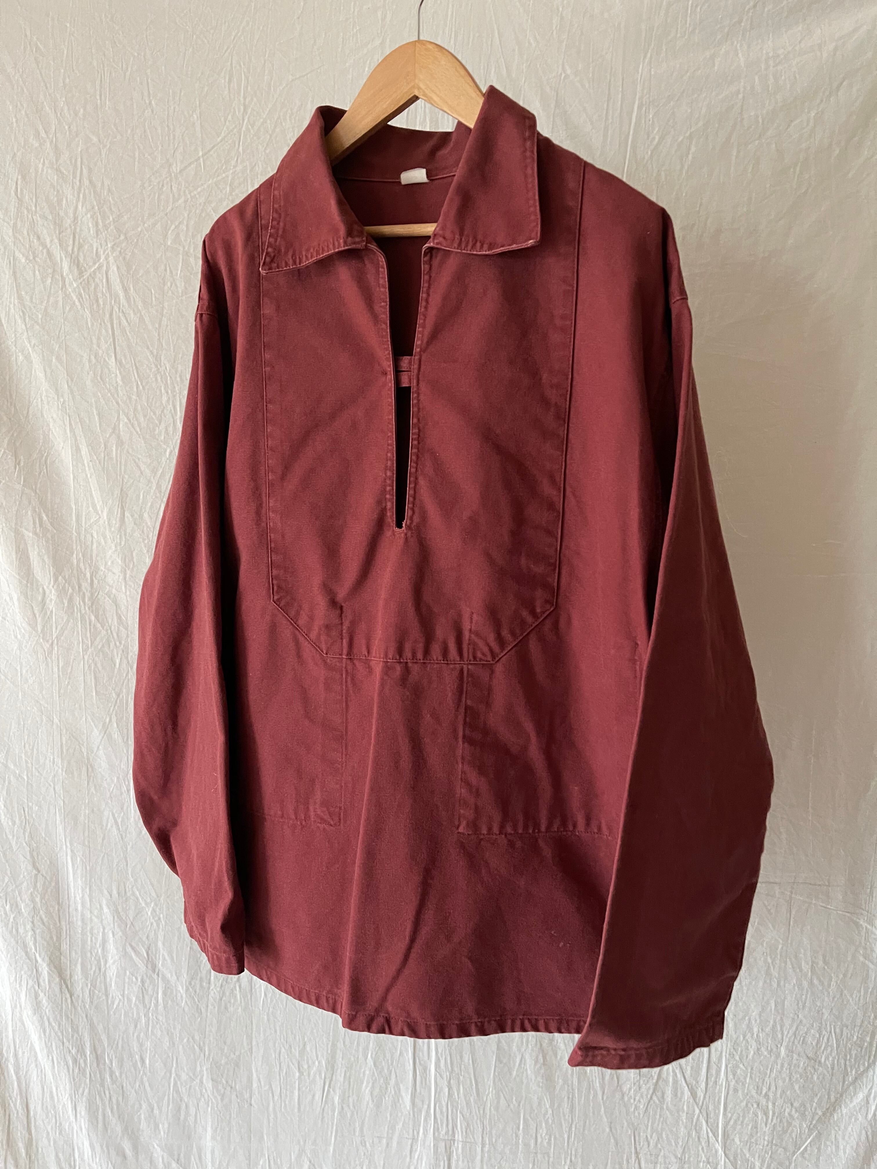 French vintage cotton fisherman smock shirt
