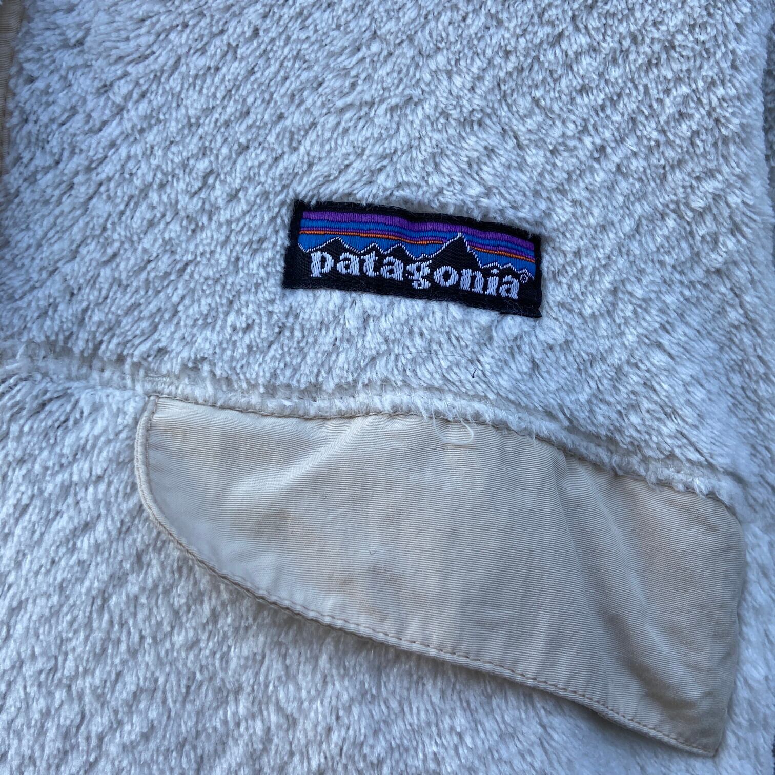 Patagonia フリース M 青 白葉柄 古着 古着 80s Canada製
