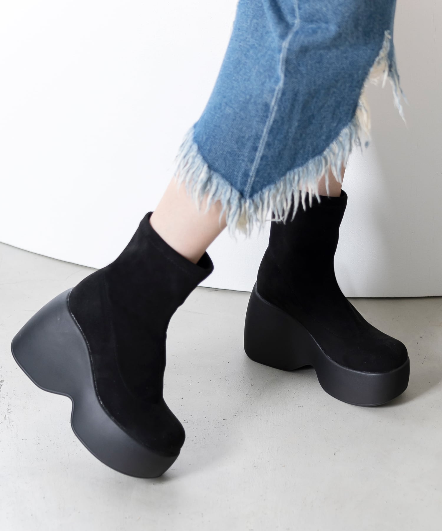 ボリュームソールストレッチブーツ(145-1581)[505A] | attagirl