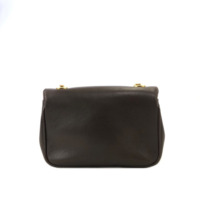 CELINE セリーヌ ブラゾン ステッチ レザー チェーンショルダー ショルダーバッグ ブラウン vintage ヴィンテージ オールド mtpd8v