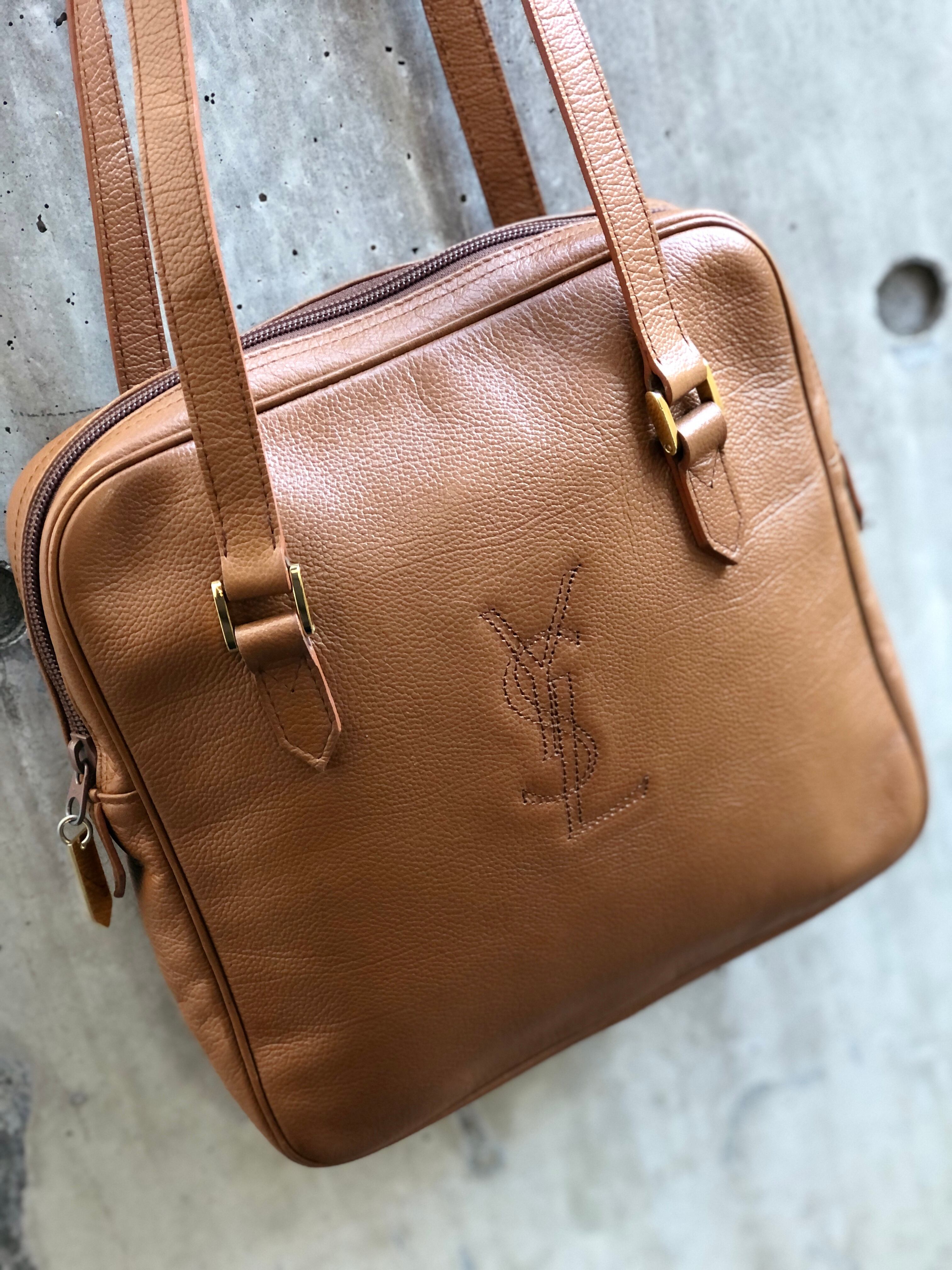 Yves Saint Laurent イヴ サンローラン　YSLステッチ　ショルダーバッグ　ブラウン　vintage　ヴィンテージ　オールド　 ucwfs4 | VintageShop solo powered by BASE