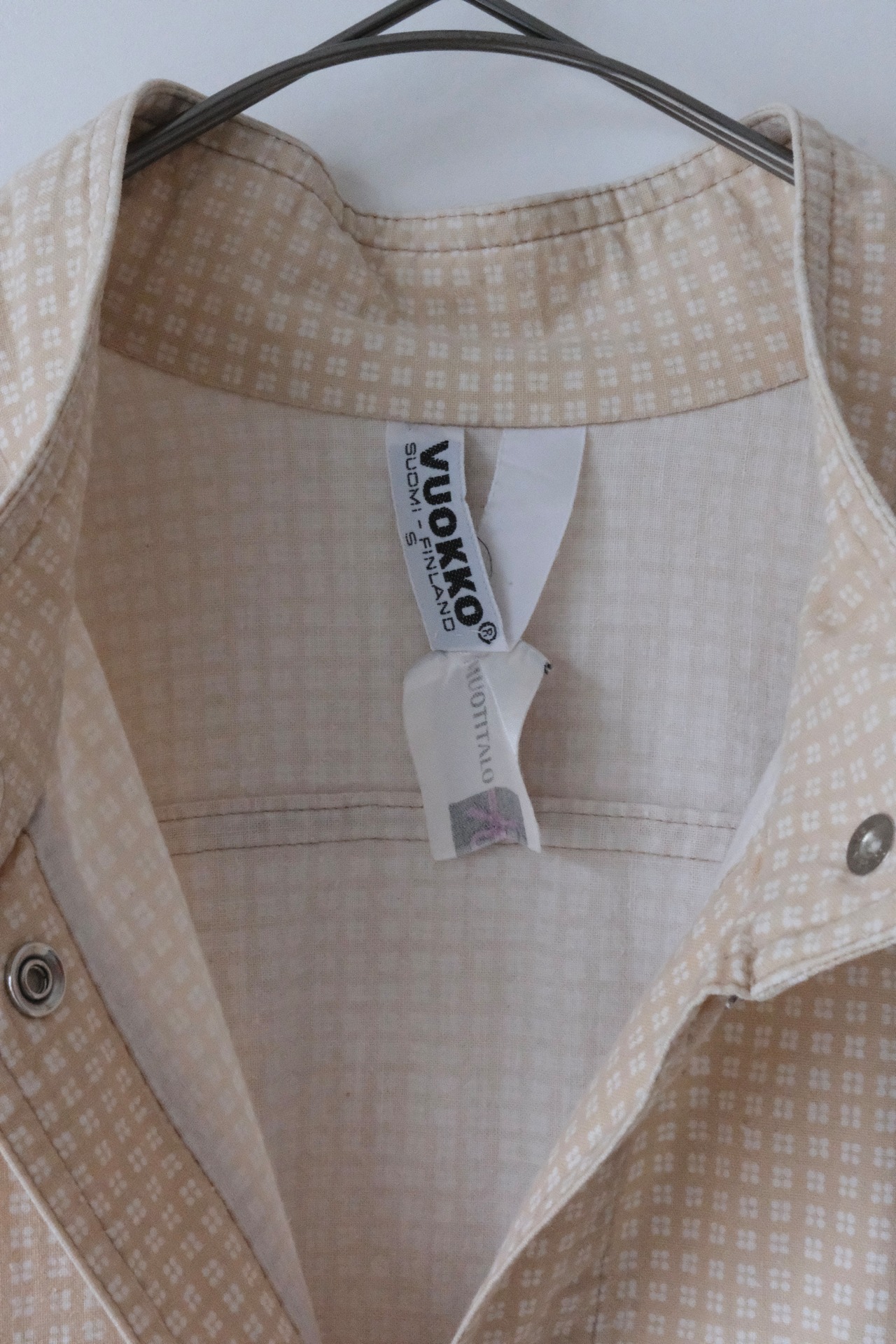 Vuokko geometric mini check belted shirt dress