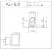 AZ-108（セミエアータイト）1m 片流れタイプ ホクシヨー １〜５０Ｍまでご希望の長さでお買い求め出来ます