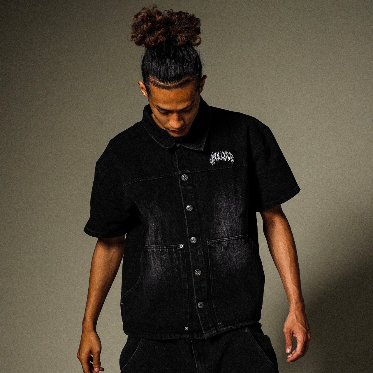 BLAZED LOGO WASHED DENIM SHIRT