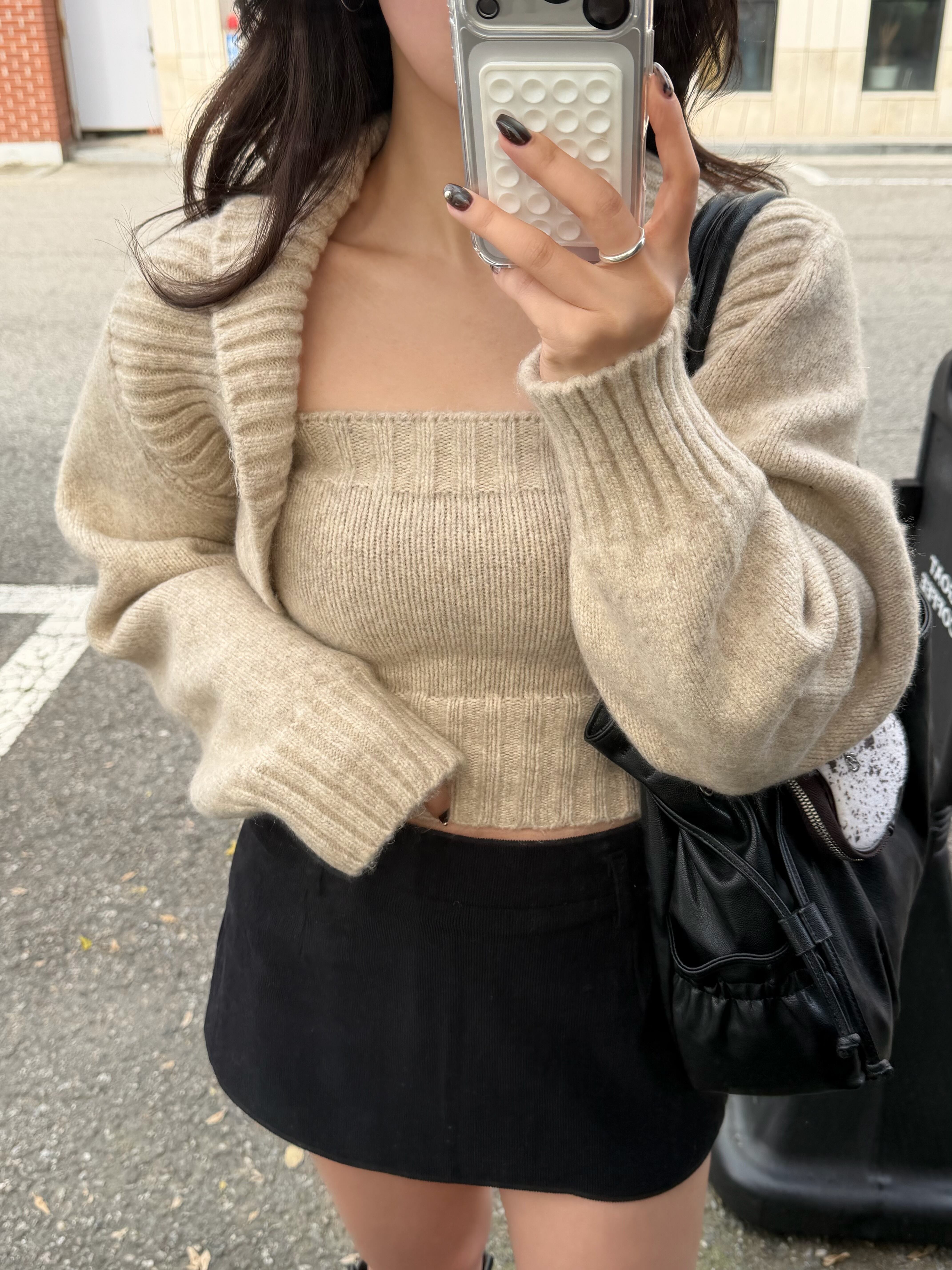 macaron ensemble knit / beige