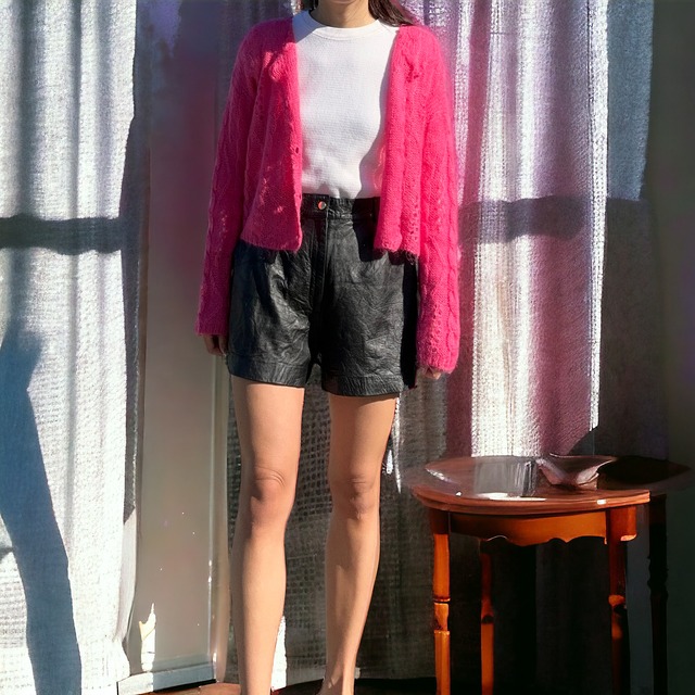 【LADIES】pink mohair cardigan