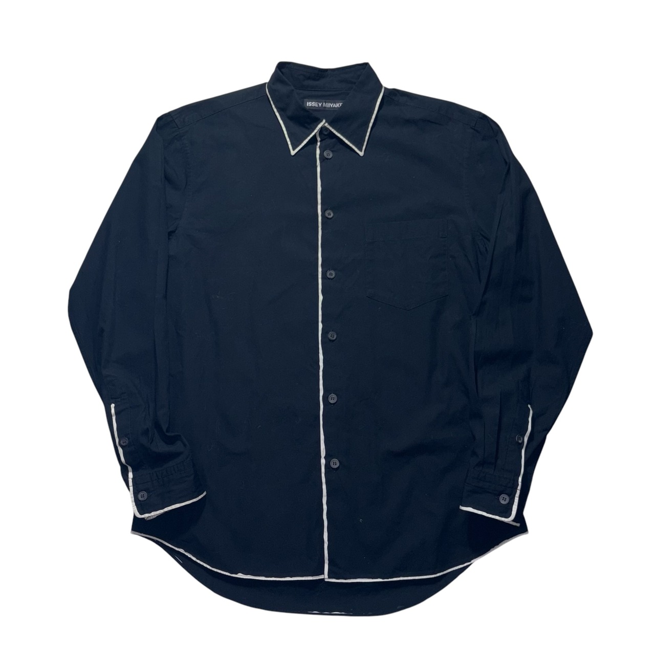 ISSEY MIYAKE MEN black piping shirt