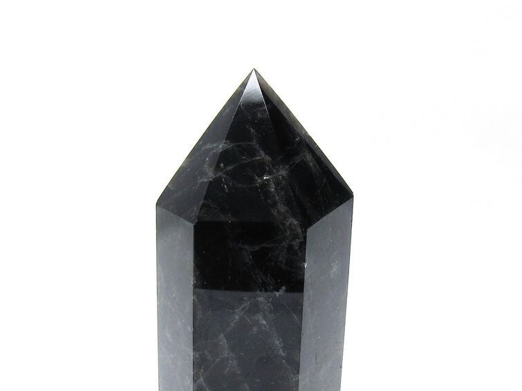 モリオン ポイント 六角柱 黒水晶 置物 一点物 152-4274 | 天然石