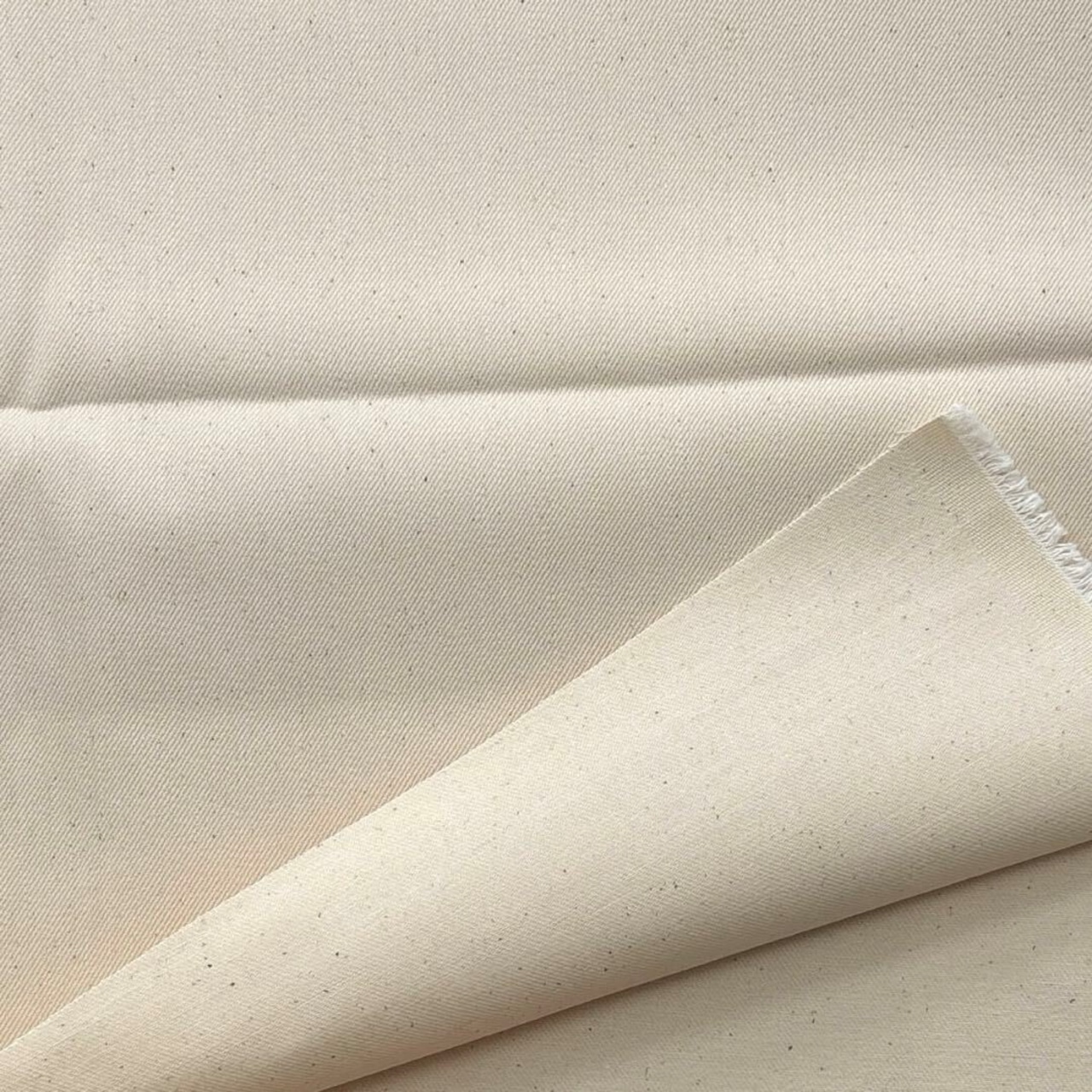 ★TC710◆2m◆綿100%カス残しツイル生地◆生成り