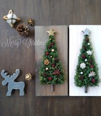 シンプル&シックな壁掛けクリスマスツリー★レッドベリー