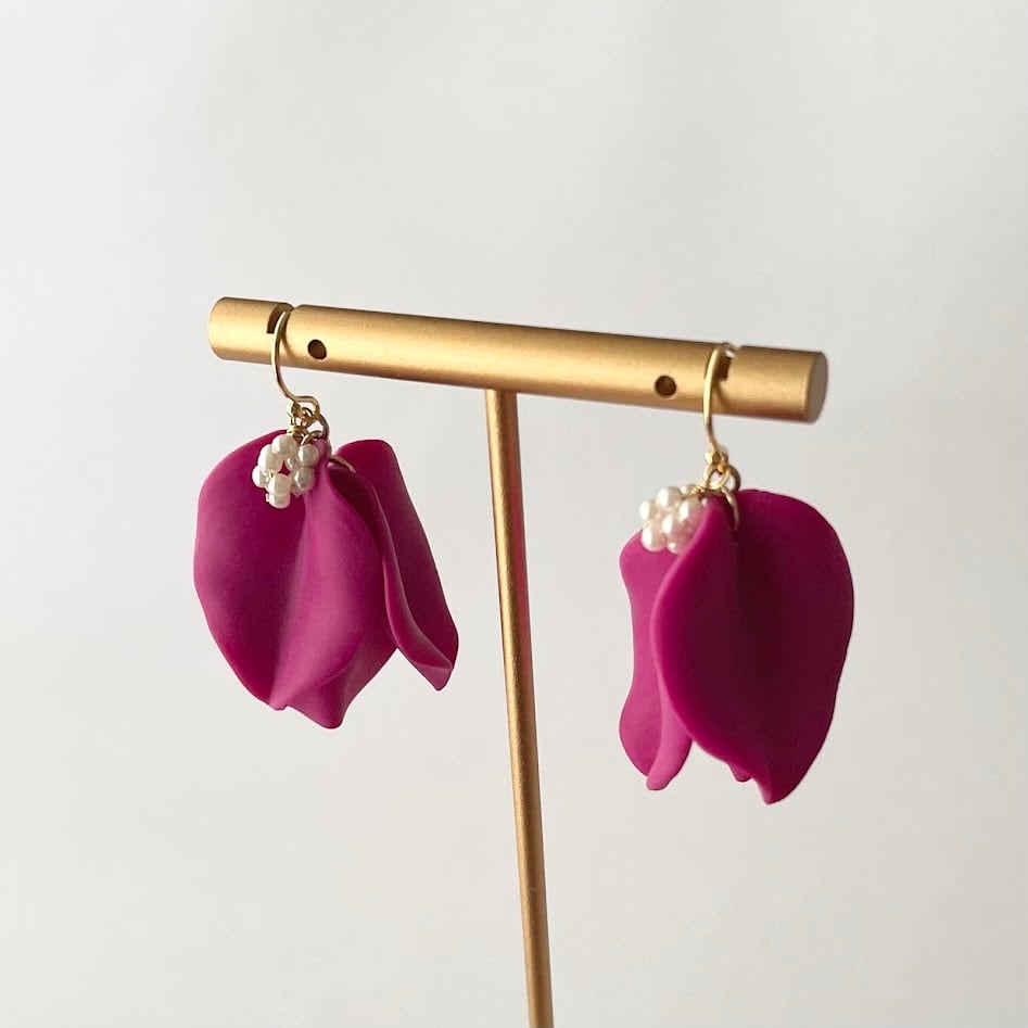 海のグラデーションカラーモチーフピアス | KU-accessory