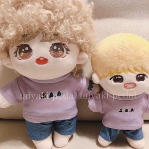 『ボラパープルinthesoopトップス』インザスープ　BTS　ジョングク　ジミン　テヒョン　ぬいぐるみ用　ちびぬい　ぬい服　１５㎝　２０㎝　洋服　着せ替え　ドール　縫いちゃん　ぬいぐるみ洋服　TXT　yet to come フーディー　パーカー