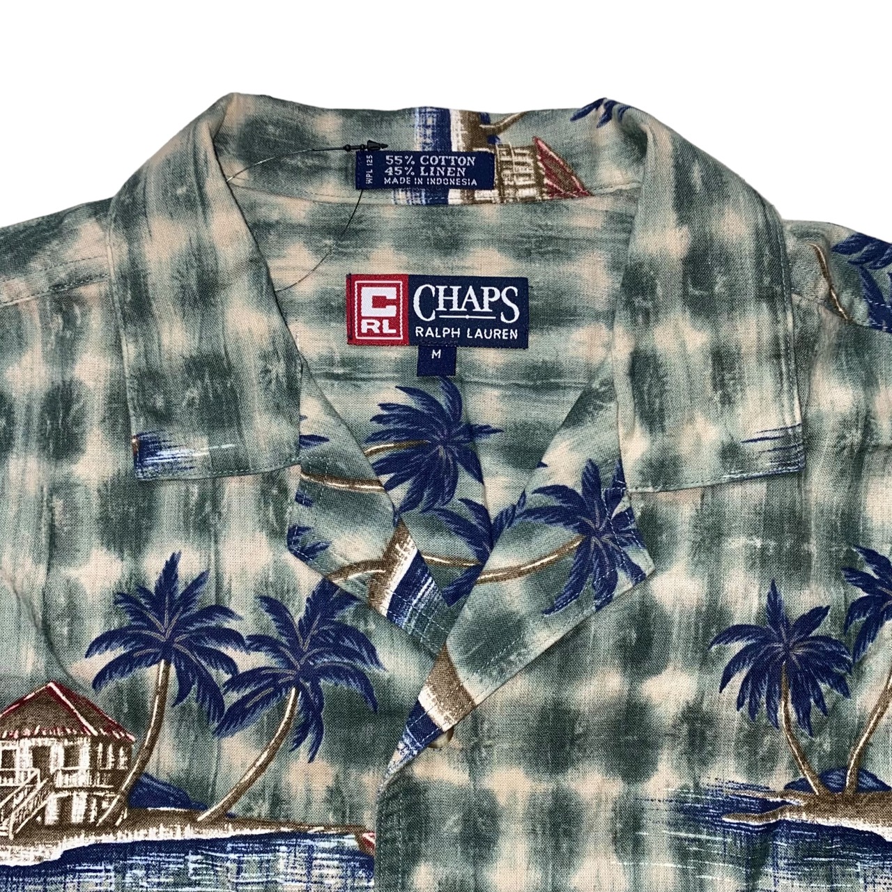 (DEADSTOCK) vintage CHAPS RALPH LAUREN open collar hawaiian shirt