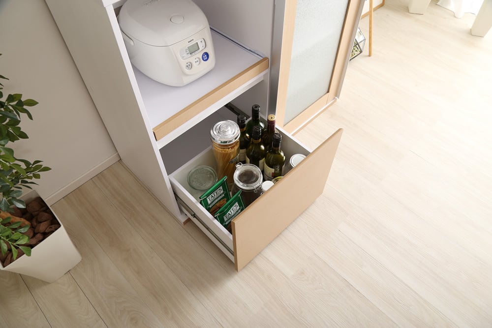 大容量収納可能！ガラス引戸食器棚 | TKSKSHOP☆送料無料☆