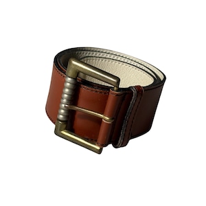 Jean Paul GAULTIER brown leather belt