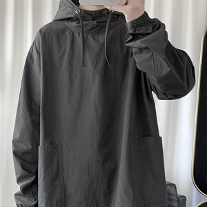 hood lose over jacket black