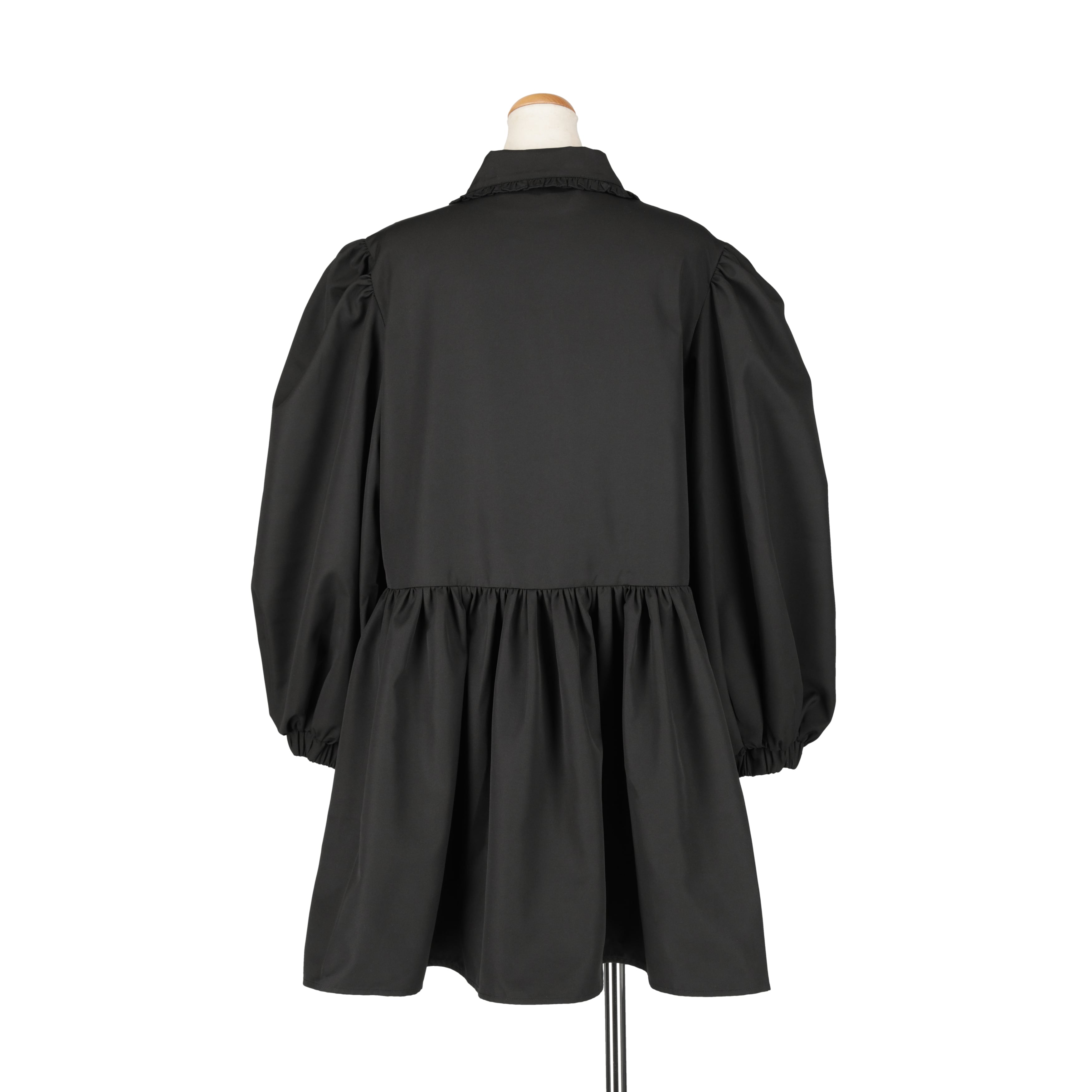 ジップフリルワンピース　BLACK