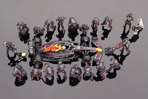 MINI GT / ミニGT 　オラクル レッドブル レーシング RB18 2022 優勝車 #1 アブダビグランプリ Max Verstappen ピットクルーセット（5000セット限定）MGTS0007