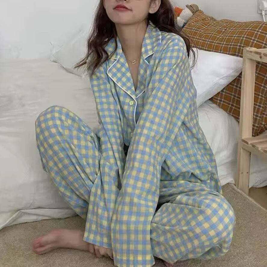 ガーリーチェックパジャマ