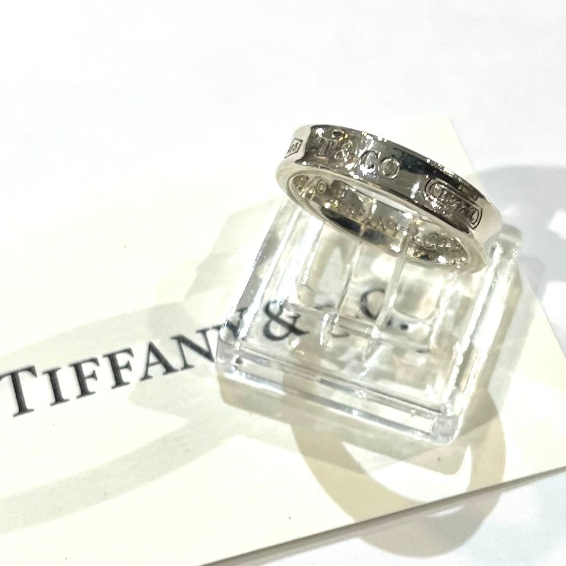 TIFFANY&CO】 【6号 】2410細T&CO ナローシルバー925ヴィンテージ
