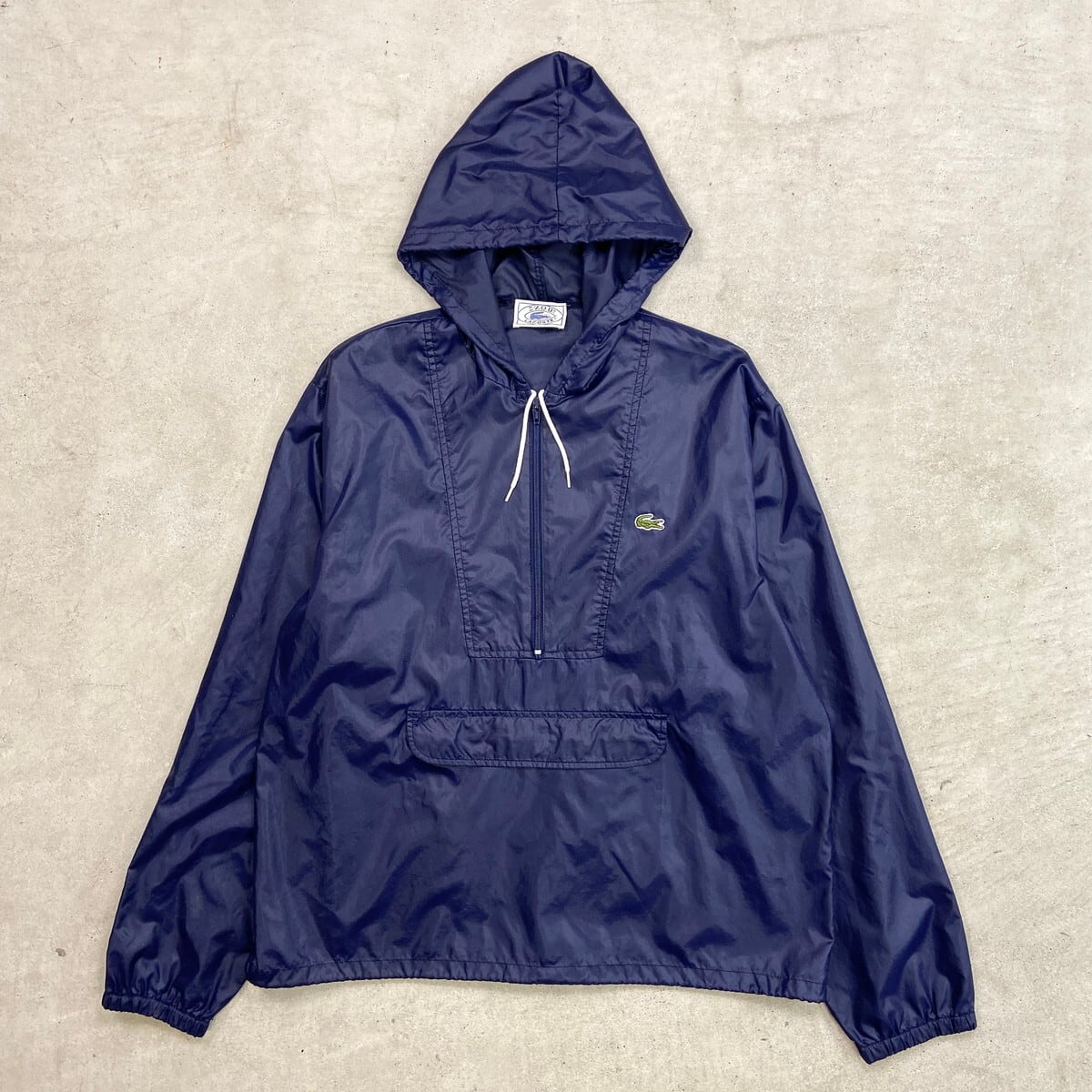 【極上品】70s-80s ヴィンテージ スウェードジャケット 濃紺 70~80年代 LACOSTE IZOD ラコステ ナイロン アノラックパーカー メンズ