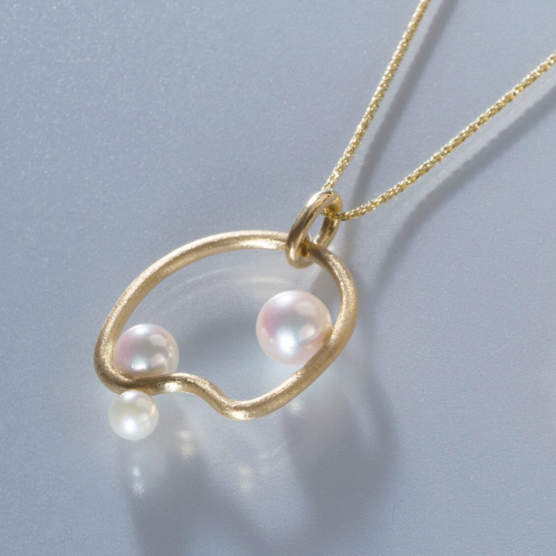M JEWELRY  K18YG あこやパール ペンダント