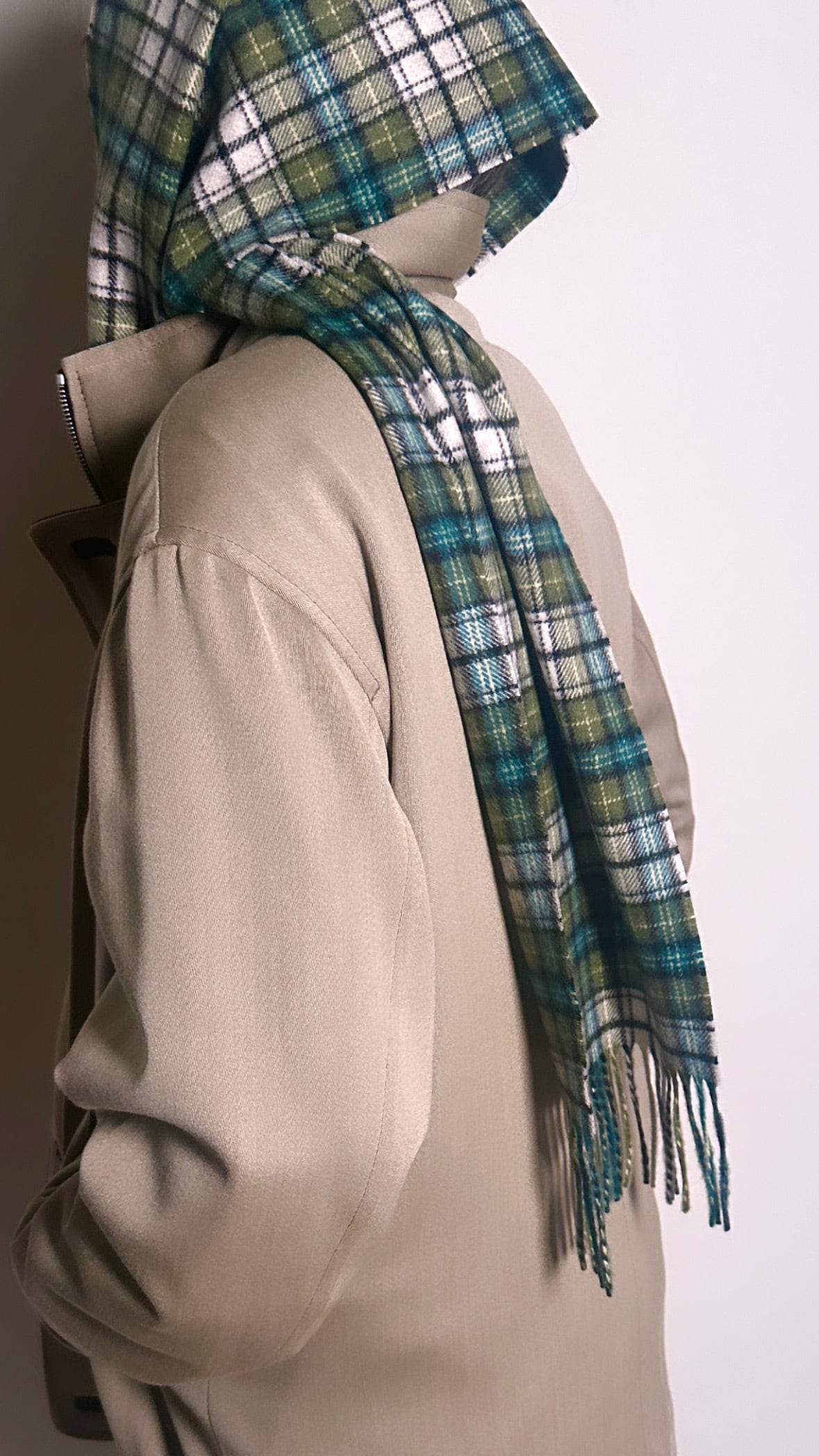 AURALEE  [CASHMERE CHECK LONG STOLE]