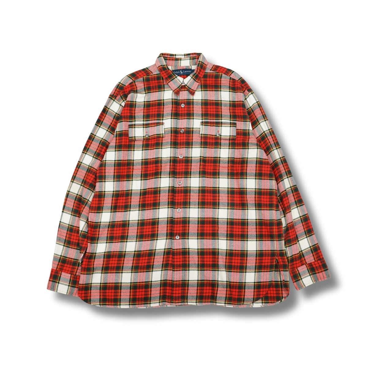 Ralph Lauren ラルフローレン タータンチェックシャツ エルボーパッチ