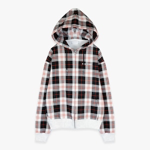 ICE & TECHNO 26SS TARTAN ZIP HOOD (BLACK)