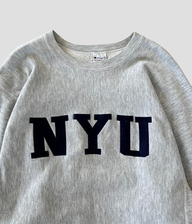 -Champion- Vintage 90s XXL NYU Reverse Weave Sweat made in USA