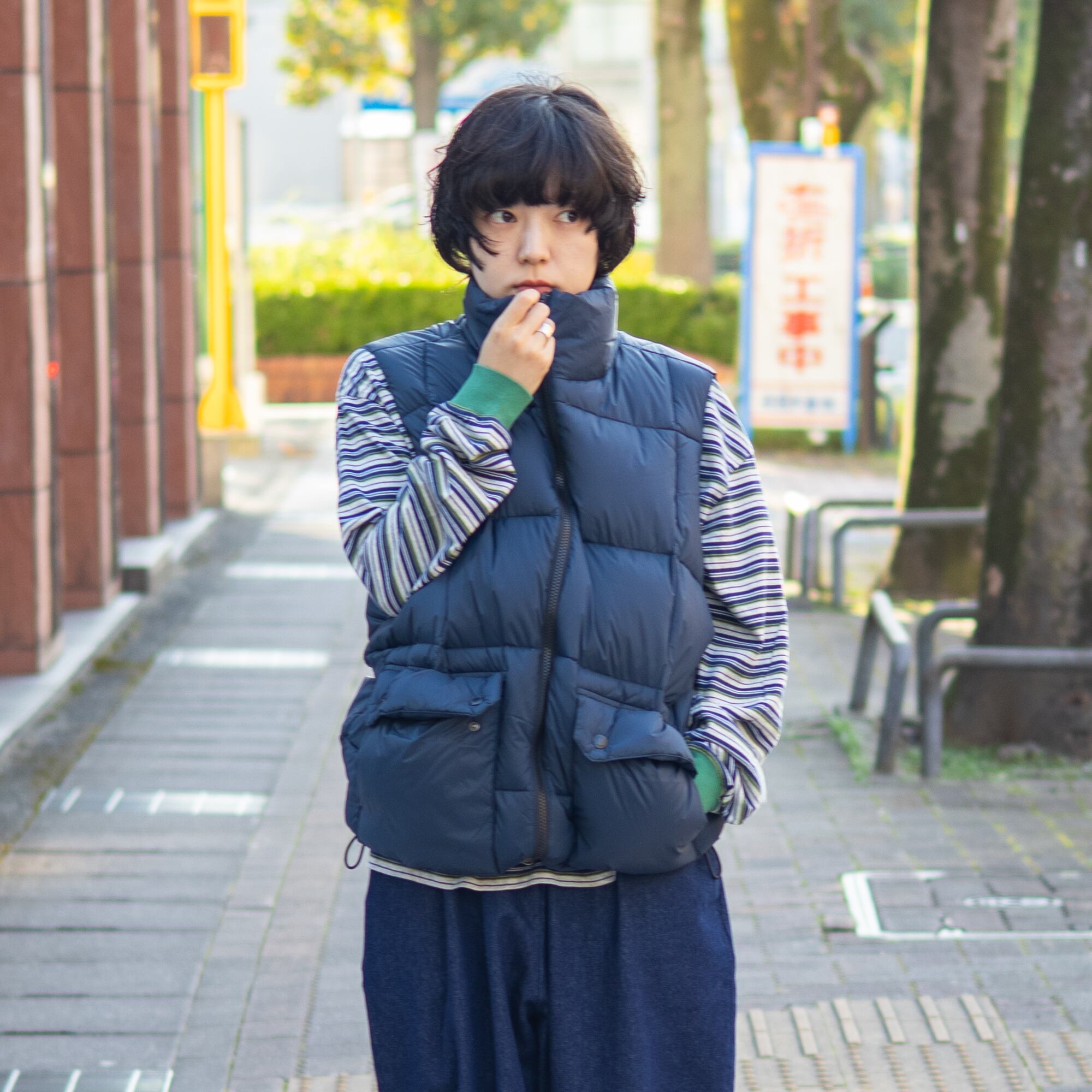 UNISEX】マウンテン パッカブル ボリュームダウンベスト / ダーク