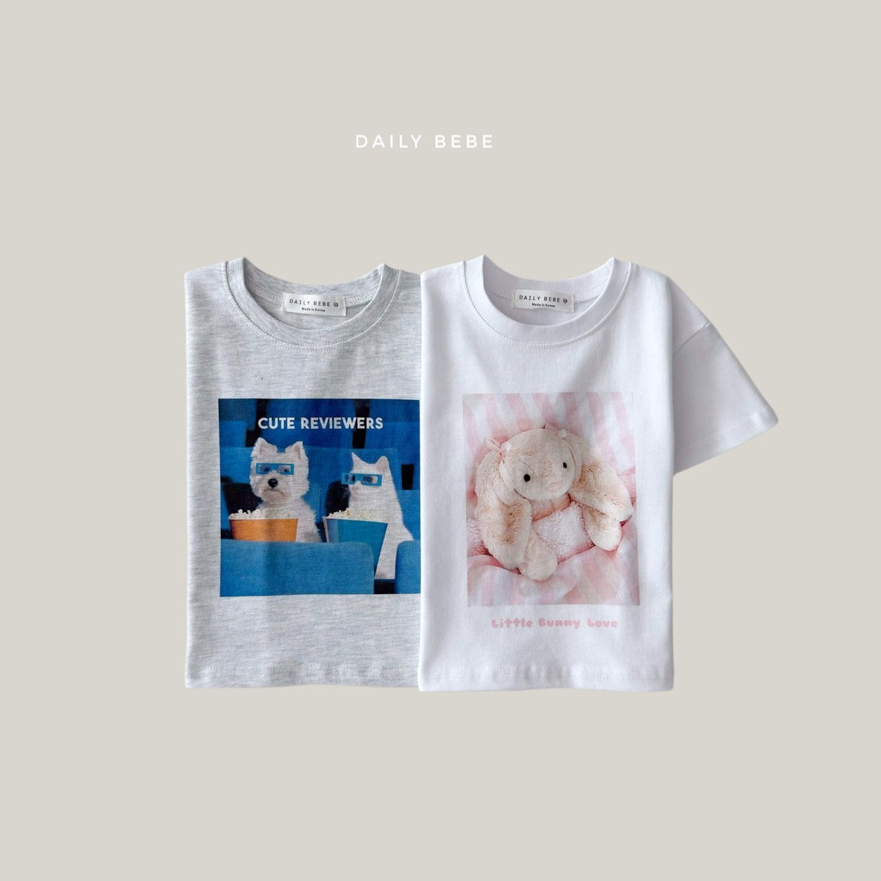 «予約»«ジュニアサイズあり»«daily bebe» リトルフレンズトップス 2colors