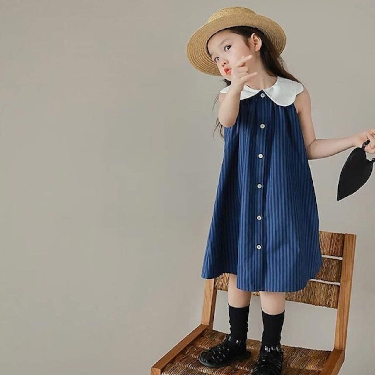 夏花びらカラーワンピース