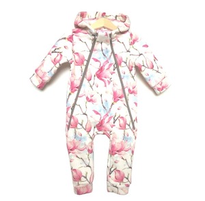 Magnolia flowers rompers ジップタイプ マグノリア ロンパース 【受注生産品】