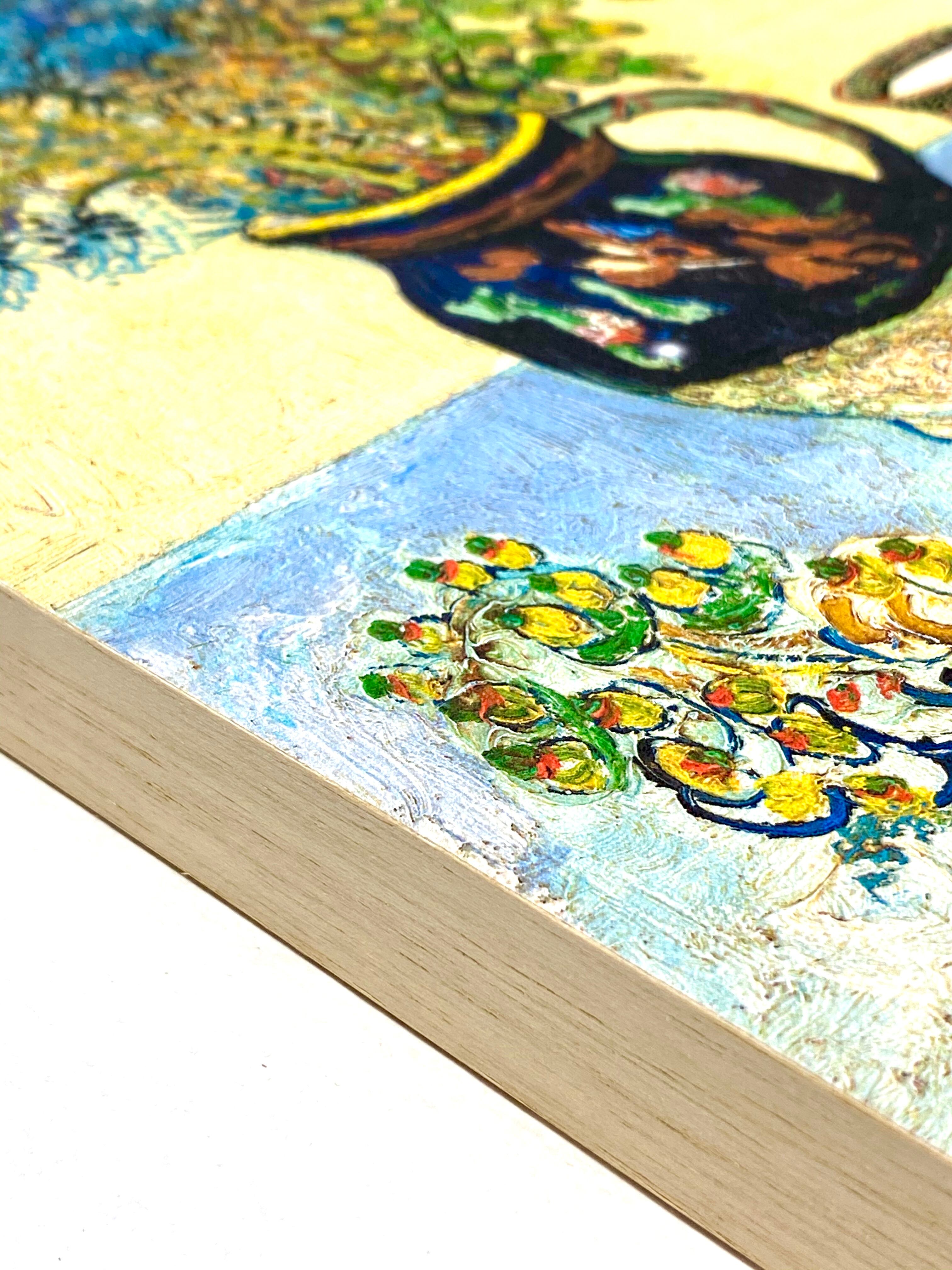 素敵なアートパネル A4サイズ マヨリカ焼きの水差しと野の花々 フィン